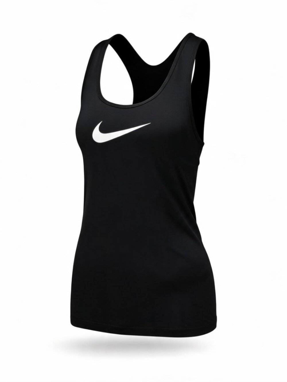 Nike Black Racerback Tank with White Swoosh